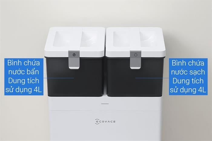 Robot hút bụi lau nhà Ecovacs Deebot T50 Pro Omni - Trắng/Đen